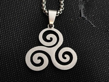 Triskelion Triskele Trisquel pendant protection amulet  pendiente amuleto + gift for sale  Shipping to South Africa