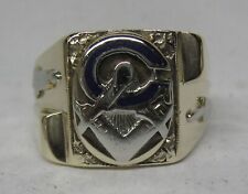  ANTIQUE 10K SOLID GOLD MASONIC RING 7.1 GRAMS SIZE 10 1/2, used for sale  USA