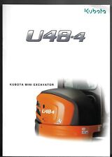 Kubota U48-4 Mini Excavator 2009-10 UK Market Sales Brochure Construction for sale  Shipping to Ireland