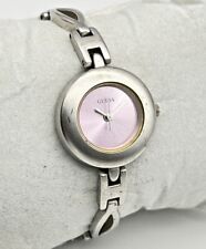 Relógio feminino GUESS pulseira pequena de aço inoxidável, mostrador mínimo rosa, quartzo comprar usado  Enviando para Brazil