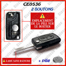 Coque PLIP Télécommande Clé compatible CITROEN C2/C3/C4/C5/C6 2 BOUTONS CE0536 d'occasion  Poitiers