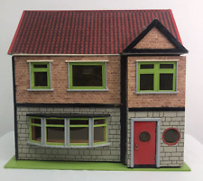 Used, Vintage Dolls House, handmade, wooden, front opening, bay windows, 4 rooms, 18"H for sale  Shipping to South Africa