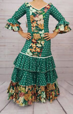 Vestido Flamenco Feria Verde Talla M segunda mano  Embacar hacia Argentina