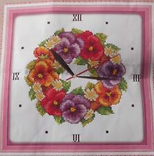 cross stitch clock for sale  EASTBOURNE