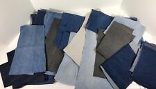 Retalhos de tecido jeans azul jeans 3 libras costura artesanato acolchoar pernas peças comprar usado  Enviando para Brazil