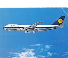 Postal de avión LUFTHANSA BOEING JET 747 D-ABYA, usado segunda mano  Embacar hacia Argentina