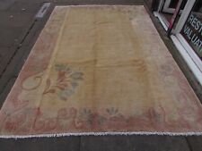 Used, Vintage Hand Made Art Deco Chinese Oriental Beige Wool Large Carpet 281x198cm for sale  Shipping to South Africa