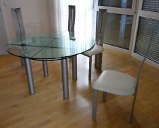 hochwertige Designer Essgruppe Esstisch Glastisch mit 4 Stühlen Villa Auflösung, gebraucht gebraucht kaufen  Ostrach
