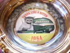 Johnson Outboard Motor 1954 Purrs Like a Kitten Gilded Glass Dealers  Ash Tray, used for sale  Shipping to South Africa