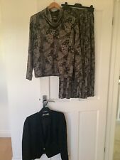 Franco Di Tardo Vintage Pleated Culottes Top & Jacket Size 10/S 3 Piece Outfit for sale  Shipping to South Africa