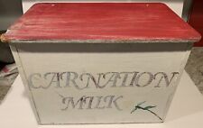 Caixa estilo refrigerador vintage Carnation Milk Milkman comprar usado  Enviando para Brazil