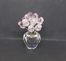 Swarovski Crystal A Dozen Pink Roses 628343 Rhodium Stem Retired  for sale  DONCASTER