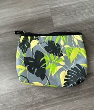 Obagi Plastic Lined Medical Bag Gray Green Floral Zip 6x8, used for sale  Shipping to South Africa