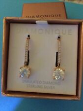 QVC Diamonique 925 Sterling Silver Drop Earrings - Rose Gold Plated in Gift Box for sale  ORMSKIRK