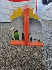 Wooden elephant bookends for sale  CATTERICK GARRISON