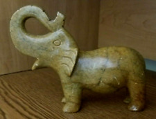 Figura de elefante esculpida à mão em pedra Santa Rita Pedra Sabao 7" x 5 x 1 3/4 Brasil comprar usado  Enviando para Brazil