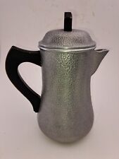 Vintage 1930 SELO PRATA Fogão/fogão de alumínio martelado cafeteira artesanal, usado comprar usado  Enviando para Brazil