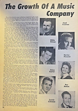 1962 Pamper Music Stars Willie Nelson Hank Cochran Helen Carter Harlan Howard, usado comprar usado  Enviando para Brazil