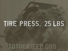 POCHOIR STENCIL MARQUAGE TIRE PRESS 25 1"  . jeep willys dodge comprar usado  Enviando para Brazil