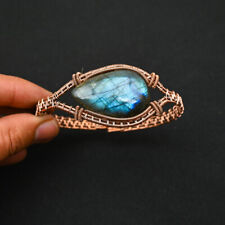 Labradorite Bangle Solid Copper Wire Handmade Valentines Day Jewelry Al Size B40 for sale  Shipping to South Africa
