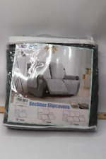 Sofá reclinável Taococo 4 peças 1 assento slipcover cinza azulado elastano 24"-33" comprar usado  Enviando para Brazil