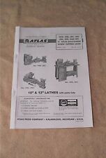 Atlas lathes instructions for sale  MANSFIELD