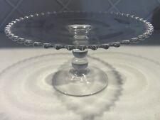 Vintage Imperial Candlewick Glass Cake Stand Pedestal Cake Plate for sale  Shipping to South Africa
