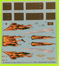 57 1957 Chevy Bel Air 1/25 Waterslide Decal Sheet Trim Gold Emblems Flames for sale  Shipping to South Africa