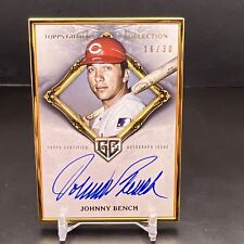 2023 Topps Gilded Collection Johnny Bench Gold Framed HOF AUTOGRAFADO SP 10/30 vermelhos TF1, usado comprar usado  Enviando para Brazil