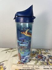 Garrafa de água quente/fria isolada Tervis Tumbler tartarugas cena oceânica azul 24 oz, usado comprar usado  Enviando para Brazil