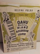 Curso de acordeón de piano moderno de Oahu ""estilo orquette"" partitura musical década de 1950 segunda mano  Embacar hacia Argentina