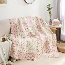  Colcha de cama de algodão 1 peça cobertor verão 150*200 capa de sofá cobertor acolchoado floral comprar usado  Enviando para Brazil