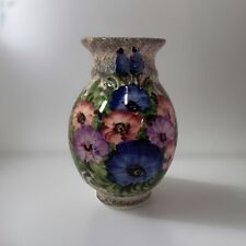 Hand Painted Ceramic Pansy Flower Vase for sale  Shipping to South Africa