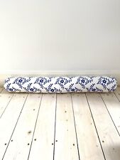 IKEA Bolster Pillow Long Cushion Draught Excluder White Blue Floral Cotton till salu  Toimitus osoitteeseen Sweden