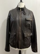 Used, Mulberry Mens Medium Leather Biker Bomber Jacket Dark Brown Rare Size 40/M for sale  Shipping to South Africa