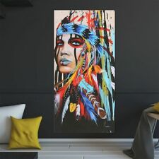 Abstract Indian Woman Canvas Oil Painting Print Picture Home Wall Art Decor hot, used for sale  Shipping to Canada