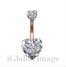 Crystal heart navel for sale  UK