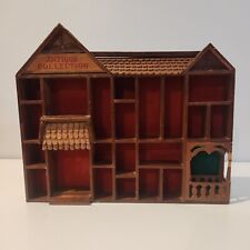 Curio Wood Display House Miniatures Wall Shelf Vintage Rustic Farmhouse Kitschy for sale  Shipping to South Africa