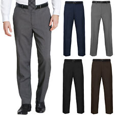 MENS TROUSERS OFFICE BUSINESS WORK FORMAL CASUAL SMART BELT POCKETS DRESS PANTS for sale  Shipping to South Africa