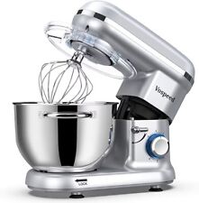 USED Vospeed Electric Stand Food Mixer 6.2L 1500W Silver Bowl,Beater,Dough.Whisk for sale  Shipping to South Africa
