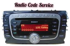 CD Ford Radio Code Service Galaxy Focus Mondeo SMAX TRANSIT SONY ESTÉREO DAB  comprar usado  Enviando para Brazil