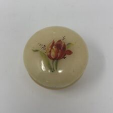 Caja de baratijas vintage genuina de alabastro tallada a mano tulipán hecha en Italia segunda mano  Embacar hacia Argentina
