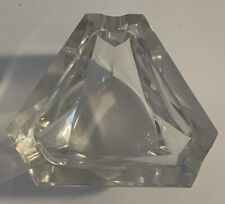Antigo Cinzeiro de Cristal Prismático de Vidro Corte Triangular Geométrico Meio Século 3"", usado comprar usado  Enviando para Brazil