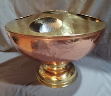 Copper & Brass Champagne Bottle Wine Cooler Ice Bucket Punch Seafood Shrimp Bowl for sale  Shipping to South Africa