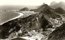 1930s RIO-DE JANEIRO BRASIL PRAIA VERMELHA E COPACABANA FOTO CARTÃO POSTAL RPPC 44-4, usado comprar usado  Enviando para Brazil