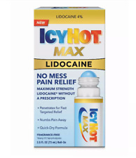 2 PACK Icy Hot MAX Lido No Mess Applicator (2.5oz) MAXIMUM STRENGTH PAIN RELIEF for sale  Shipping to South Africa