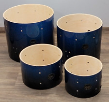 Conchas de tambor Mapex Mars azul cintilante -10", 12", 14" e 16" comprar usado  Enviando para Brazil
