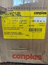 Canplas - 192148L - Sanitary Pipe Tee - 3" x 2" Hub - PVC - White - Box of 10 for sale  Shipping to South Africa