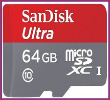 MICRO SD 64 GB SANDISK MICROSD 64GB CLASSE 10 MEMORY CARD SCHEDA MEMORIA 64 GB usato  Lecco