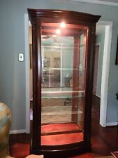 Pulaski Lighted Picture Frame Curio Cabinet With Mirrored Back for sale  Savannah